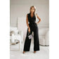☀️Frauen ärmelloser V-Ausschnitt Solid Jumpsuit🕊️