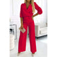 🌸Neue Ankunft 50%OFF💖 Damen Mode V-Ausschnitt Top und Hose Set