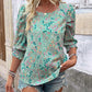 Lässiges bedrucktes Damen-Rundhals-Top