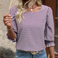 Lässiges bedrucktes Damen-Rundhals-Top