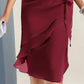 Damen elegantes, modisches und einfarbiges Kleid