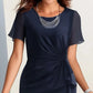 Damen elegantes, modisches und einfarbiges Kleid