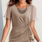 Damen elegantes, modisches und einfarbiges Kleid