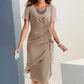 Damen elegantes, modisches und einfarbiges Kleid