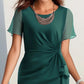 Damen elegantes, modisches und einfarbiges Kleid