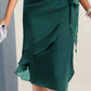 Damen elegantes, modisches und einfarbiges Kleid