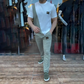 Lässiges Set mit Rundhalstop und Hose für Herren