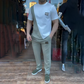Lässiges Set mit Rundhalstop und Hose für Herren