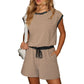 Gestreiftes Damen-Top mit langen Ärmeln Shorts 2-tlg