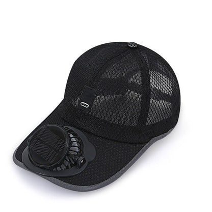 Atmungsaktive Baseballkappe mit Solarventilator