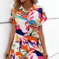 ✨ Damenmode Blumendruck Kurzarm Shirt Kleid