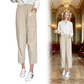 Damen Casual Straight Cropped Pants