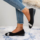 💃Leichte, modische Damenschuhe mit Strass und Keilabsatz
