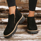 📢📢50%Rabatt!!!🎉🥾 Damenschuhe trendig und komfortabel, runde Spitze mit Zip 🌟👢
