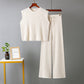 Lässiges ärmelloses Damen-Top und Hosen-Set
