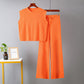 Lässiges ärmelloses Damen-Top und Hosen-Set