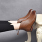 Damen-Stiefel aus PU-Leder mit Fleecefutter