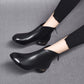 Damen-Stiefel aus PU-Leder mit Fleecefutter