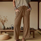 Damen bequeme Weitbeinhose mit elastischem Bund