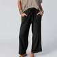 Damen bequeme Weitbeinhose mit elastischem Bund