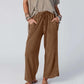 Damen bequeme Weitbeinhose mit elastischem Bund