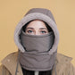 Warme Thermomütze mit Plüschfutter und Gesichtsmaske für Damen und Herren