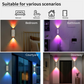 📢📢50 % Rabatt!!!🎅USB-Aufladbares LED-Nachtlicht mit Bewegungssensor, RGB-Farbverlauf Umgebungslicht, Dimmbare Indoor-Leuchte, Magnetische Schrittlampe für Eingangsbereich, Nachttisch, Schreibtisch, Schrank