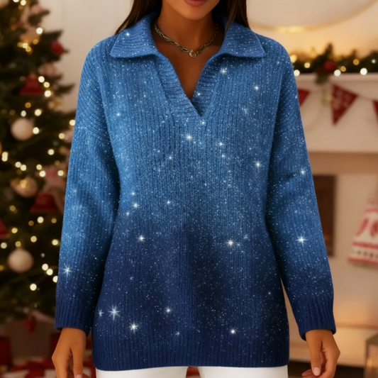 📢📢50%Rabatt!!!🎉💎 Bestseller – Funkelnder V-Ausschnitt-Pullover – elegant und vielseitig