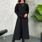 🔥Neuheiten Sonderangebot💃 2-teiliges Strick-Outfit für Damen: Midikleid mit Spaghettiträgern und bauchfreies Oberteil