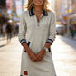 Kleid mit Kragen und langen Ärmeln für Damen