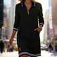 Kleid mit Kragen und langen Ärmeln für Damen