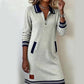 Kleid mit Kragen und langen Ärmeln für Damen