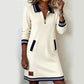 Kleid mit Kragen und langen Ärmeln für Damen