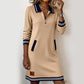 Kleid mit Kragen und langen Ärmeln für Damen