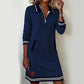 Kleid mit Kragen und langen Ärmeln für Damen