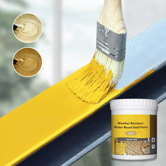✨🏠 50% Rabatt: Umweltfreundliche wasserbasierte Goldfarbe – Höchste Wetterbeständigkeit & einfache Anwendung für elegante Innen- & Außendekoration! ✨👍
