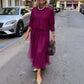 🌸Damen zweiteiliges Set: Langarm-Oberteil und ärmelloses Kleid