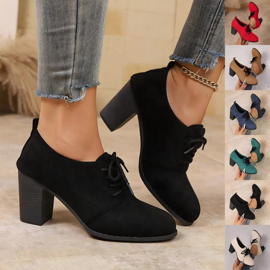 Damen Schnürpumps mit Blockabsatz