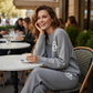 Zweiteiliges Strick-Loungewear-Set für Damen