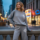 Zweiteiliges Strick-Loungewear-Set für Damen