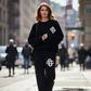 Zweiteiliges Strick-Loungewear-Set für Damen