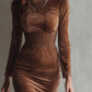 Damen elegantes Kleid mit Taillenraffung