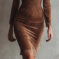 Damen elegantes Kleid mit Taillenraffung