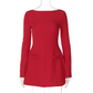 Elegantes Damen Minikleid in A-Linie mit U-Boot-Ausschnitt