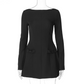 Elegantes Damen Minikleid in A-Linie mit U-Boot-Ausschnitt