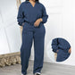🔥Fröhliches Neujahr! 53% auf alles 🎊⏰Damen Sweatshirt Set V-Ausschnitt Langarm Jogginganzug Baumwolle Freizeit Homeoffice