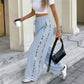 Damen Freizeithose mit weitem Bein und Kordelzug