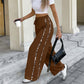 Damen Freizeithose mit weitem Bein und Kordelzug