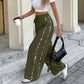 Damen Freizeithose mit weitem Bein und Kordelzug