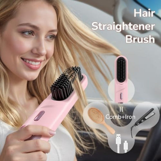 Kabellose tragbare Haarglätterbürste